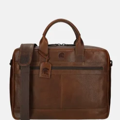 Heren Laptoptassen | Dames Laptoptassen^Pylos 59 Sarda laptoptas 15 inch brandy