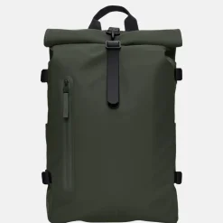 Vrijetijd Rugzakken | School Rugzakken^Rains Rolltop rugzak large 15 inch green