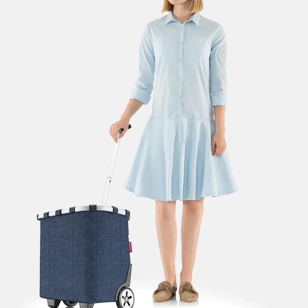 Boodschappentrolleys^Reisen thel Carrycruiser boodschappentrolley herringbone dark blue