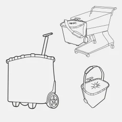 Boodschappentrolleys^Reisen thel Carrycruiser boodschappentrolley herringbone dark blue
