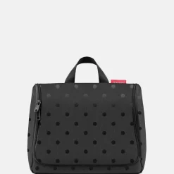 Toilettassen^Reisen thel toilettas XL glossy dots black