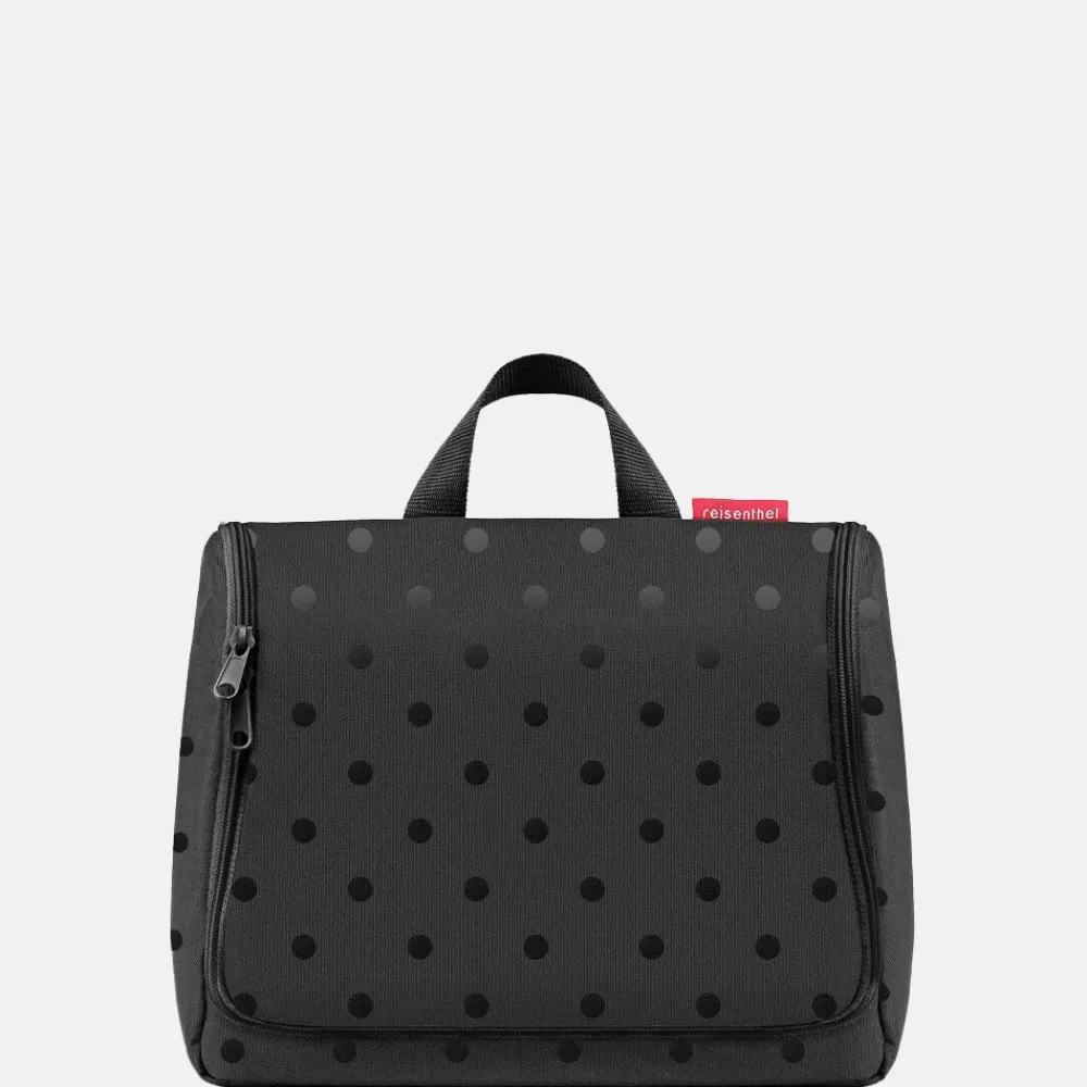 Toilettassen^Reisen thel toilettas XL glossy dots black