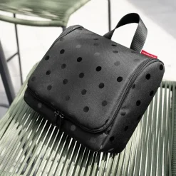 Toilettassen^Reisen thel toilettas XL glossy dots black