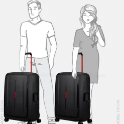 Reiskoffers^Samsonite Essens reiskoffer 75 cm charcoal/red