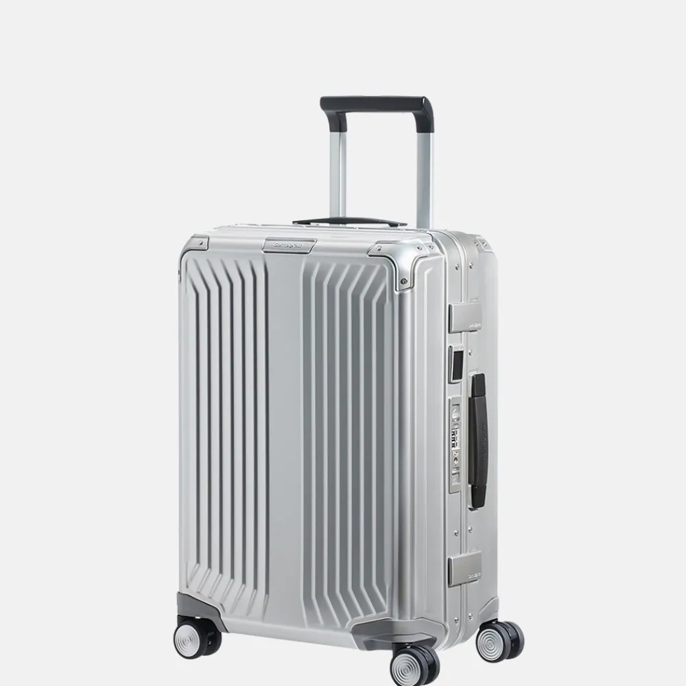 Handbagage Koffers^Samsonite Lite-Box Alu spinner 55 cm aluminium