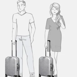 Handbagage Koffers^Samsonite Proxis expandable handbagage spinner 55 cm silver