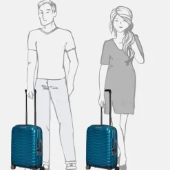 Handbagage Koffers^Samsonite Proxis expandable handbagage spinner 55 cm petrol blue