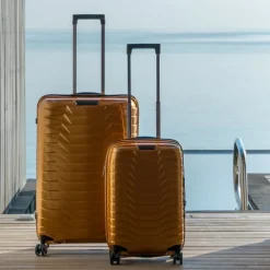 Handbagage Koffers^Samsonite Proxis expandable handbagage koffer 55 cm honey gold