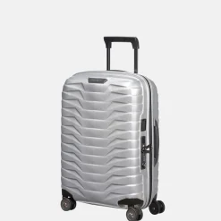 Handbagage Koffers^Samsonite Proxis expandable handbagage spinner 55 cm silver
