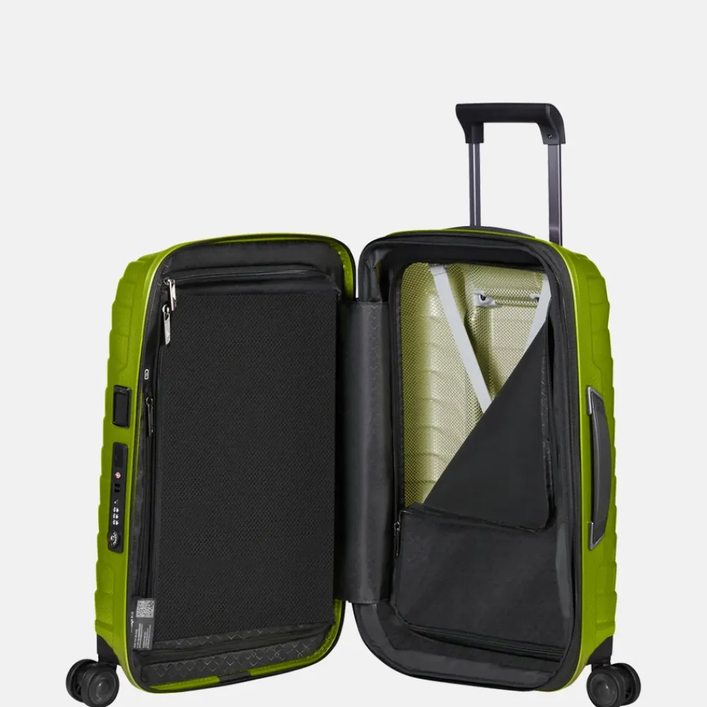 Handbagage Koffers^Samsonite Proxis expandable handbagage koffer 55 cm lime