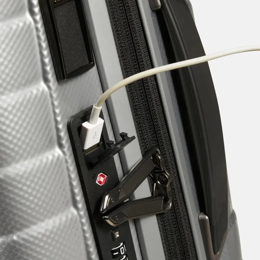 Handbagage Koffers^Samsonite Proxis expandable handbagage koffer 55 cm silver