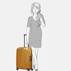 Reiskoffers^Samsonite Proxis spinner 69 cm honey gold