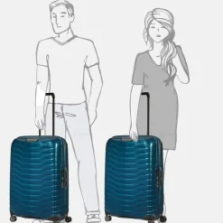 Reiskoffers^Samsonite Proxis spinner 75 cm petrol blue