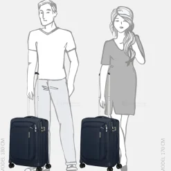 Handbagage Koffers^Samsonite Respark handbagage koffer 55 cm dubbel frame midnight blue