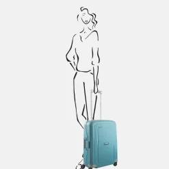 Handbagage Koffers^Samsonite S'Cure koffer 55 cm aqua blue