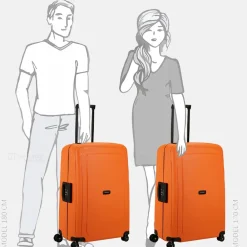 Reiskoffers^Samsonite S´Cure Spinner reiskoffer 75 cm apricot
