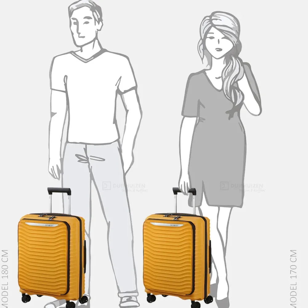 Handbagage Koffers^Samsonite Upscape Frontpocket handbagage koffer 55 cm yellow