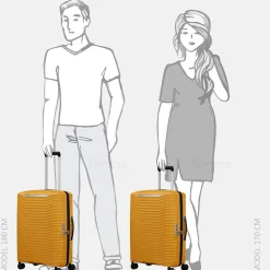 Handbagage Koffers^Samsonite Upscape handbagage koffer 55 cm yellow