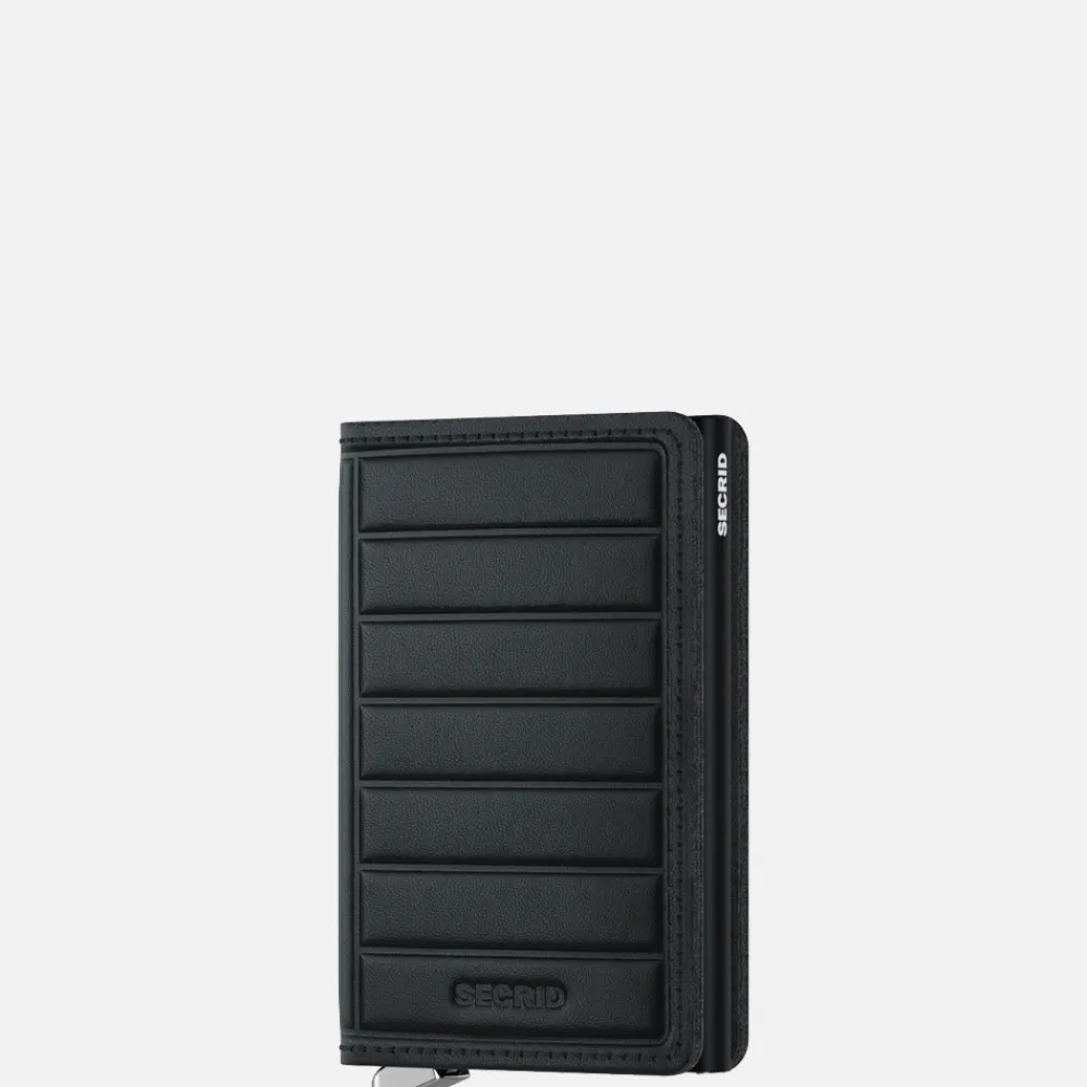 Pasjeshouders | Heren Portemonnees^Secrid Inox pasjeshouder emboss lines inox black