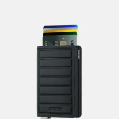 Pasjeshouders | Heren Portemonnees^Secrid Inox pasjeshouder emboss lines inox black