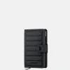 Pasjeshouders | Heren Portemonnees^Secrid Miniwallet Inox Emboss Lines pasjeshouder black