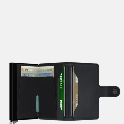 Pasjeshouders | Heren Portemonnees^Secrid Miniwallet Inox Emboss Lines pasjeshouder black