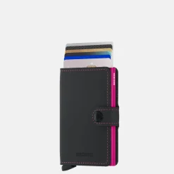 Pasjeshouders | Gepersonaliseerde Portemonnees^Secrid Miniwallet matte black & fuchsia