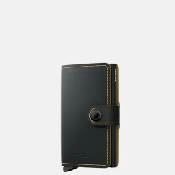 Pasjeshouders | Heren Portemonnees^Secrid Miniwallet pasjeshouder matte black & ochre