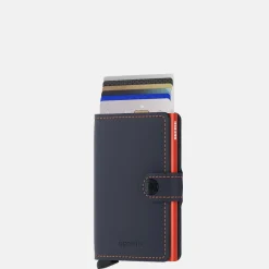 Pasjeshouders | Heren Portemonnees^Secrid Miniwallet pasjeshouder matte night blue & orange