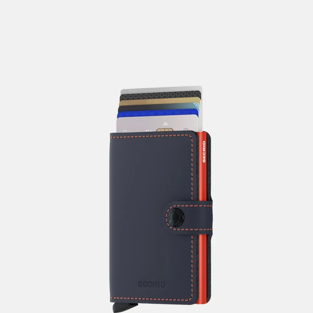 Pasjeshouders | Heren Portemonnees^Secrid Miniwallet pasjeshouder matte night blue & orange