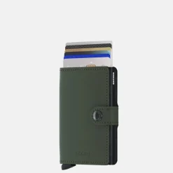 Pasjeshouders | Heren Portemonnees^Secrid Miniwallet pasjeshouder matte green black