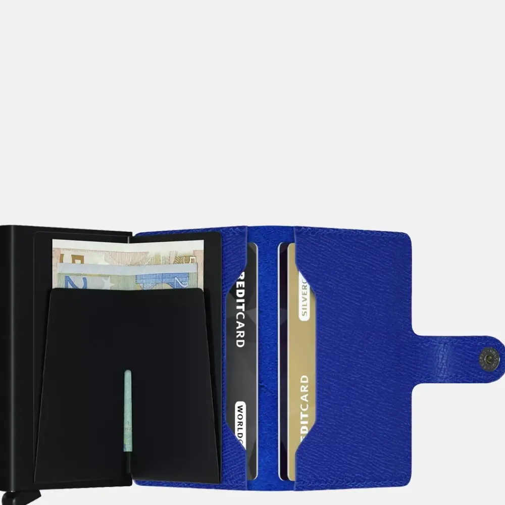 Heren Portemonnees | Gepersonaliseerde Portemonnees^Secrid Miniwallet pasjeshouder crisple blue-black