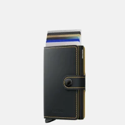 Pasjeshouders | Heren Portemonnees^Secrid Miniwallet pasjeshouder matte black & ochre