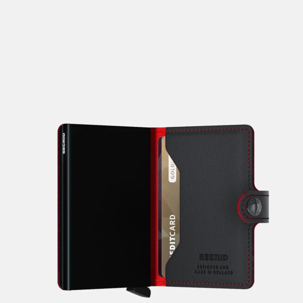 Pasjeshouders | Heren Portemonnees^Secrid Miniwallet pasjeshouder Fuel Black-Red