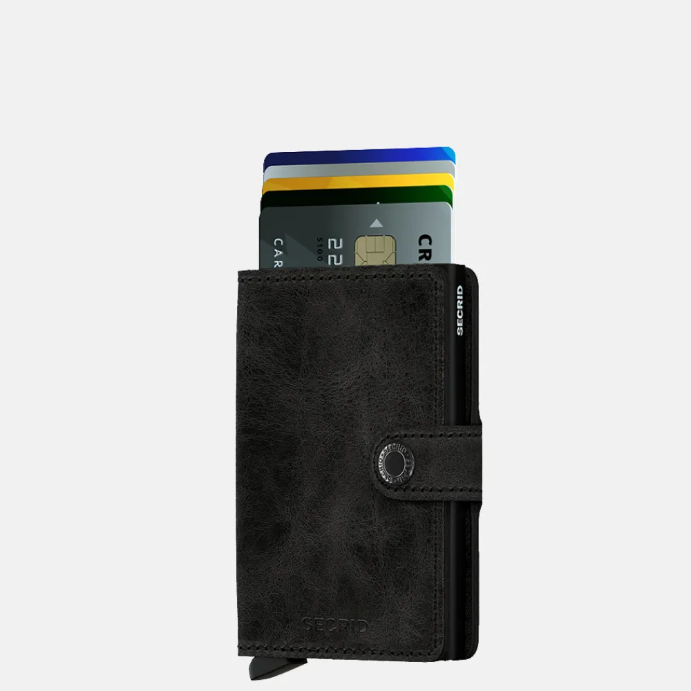 Pasjeshouders | Heren Portemonnees^Secrid Miniwallet pasjeshouder black vintage