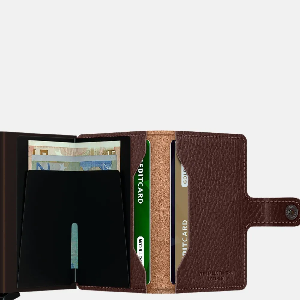 Pasjeshouders | Heren Portemonnees^Secrid Miniwallet pasjeshouder Veg espresso brown