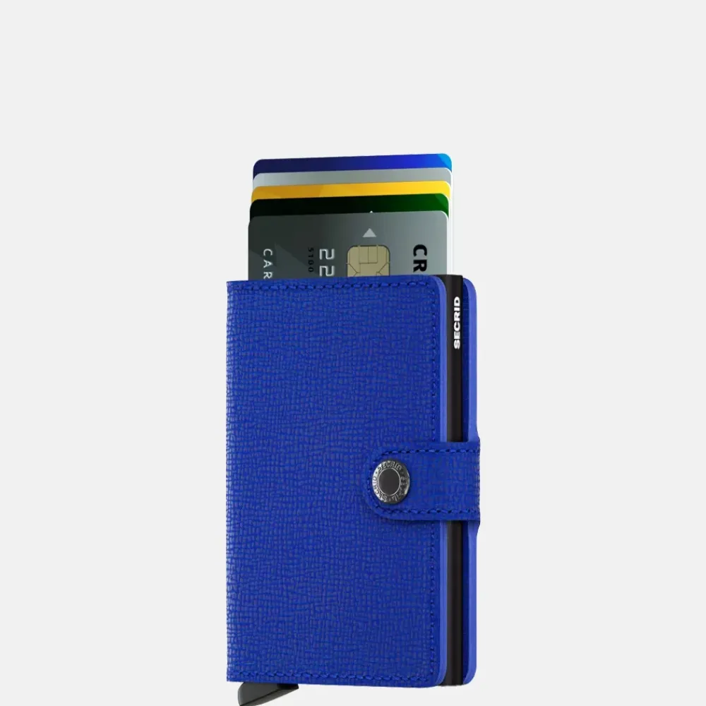 Heren Portemonnees | Gepersonaliseerde Portemonnees^Secrid Miniwallet pasjeshouder crisple blue-black