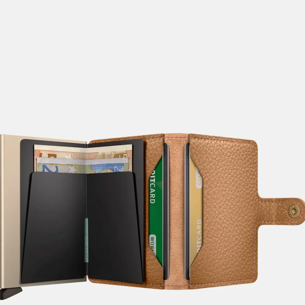 Heren Portemonnees | Gepersonaliseerde Portemonnees^Secrid Miniwallet pasjeshouder pebble cappucino