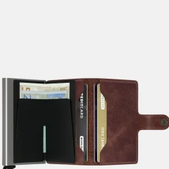Pasjeshouders | Heren Portemonnees^Secrid Miniwallet pasjeshouder brown vintage