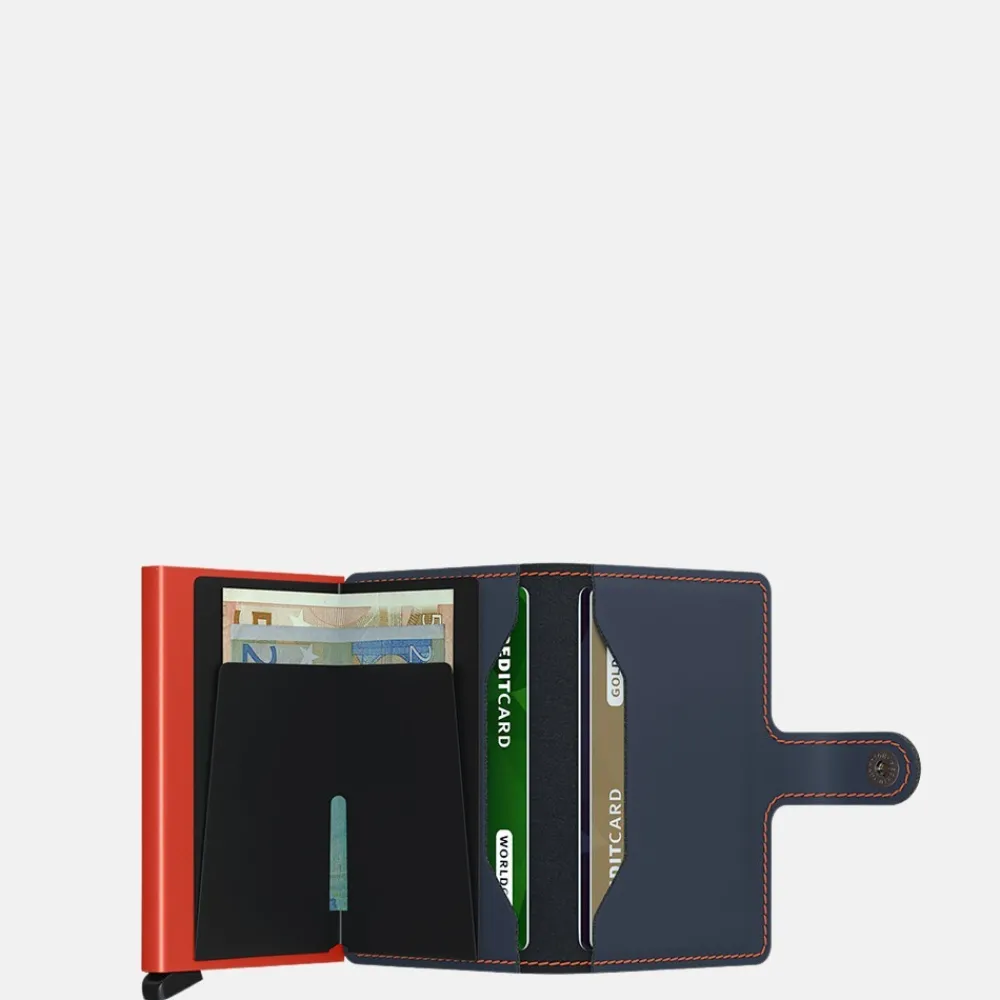 Pasjeshouders | Heren Portemonnees^Secrid Miniwallet pasjeshouder matte night blue & orange