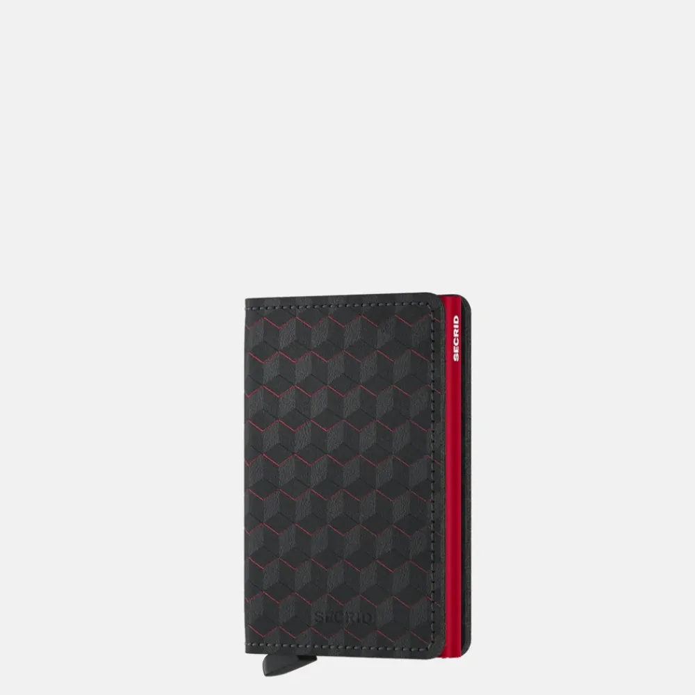 Pasjeshouders | Heren Portemonnees^Secrid Slimwallet pasjeshouder optical black-red