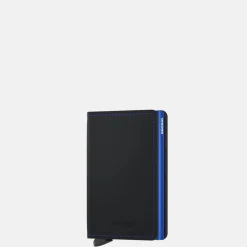 Heren Portemonnees | Gepersonaliseerde Portemonnees^Secrid Slimwallet pasjeshouder matte black & blue