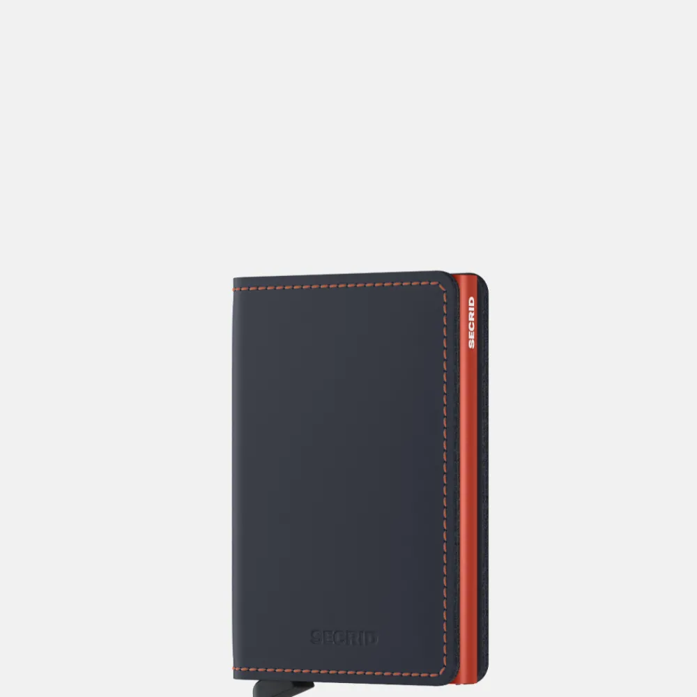 Pasjeshouders | Heren Portemonnees^Secrid Slimwallet pasjeshouder matte night blue orange