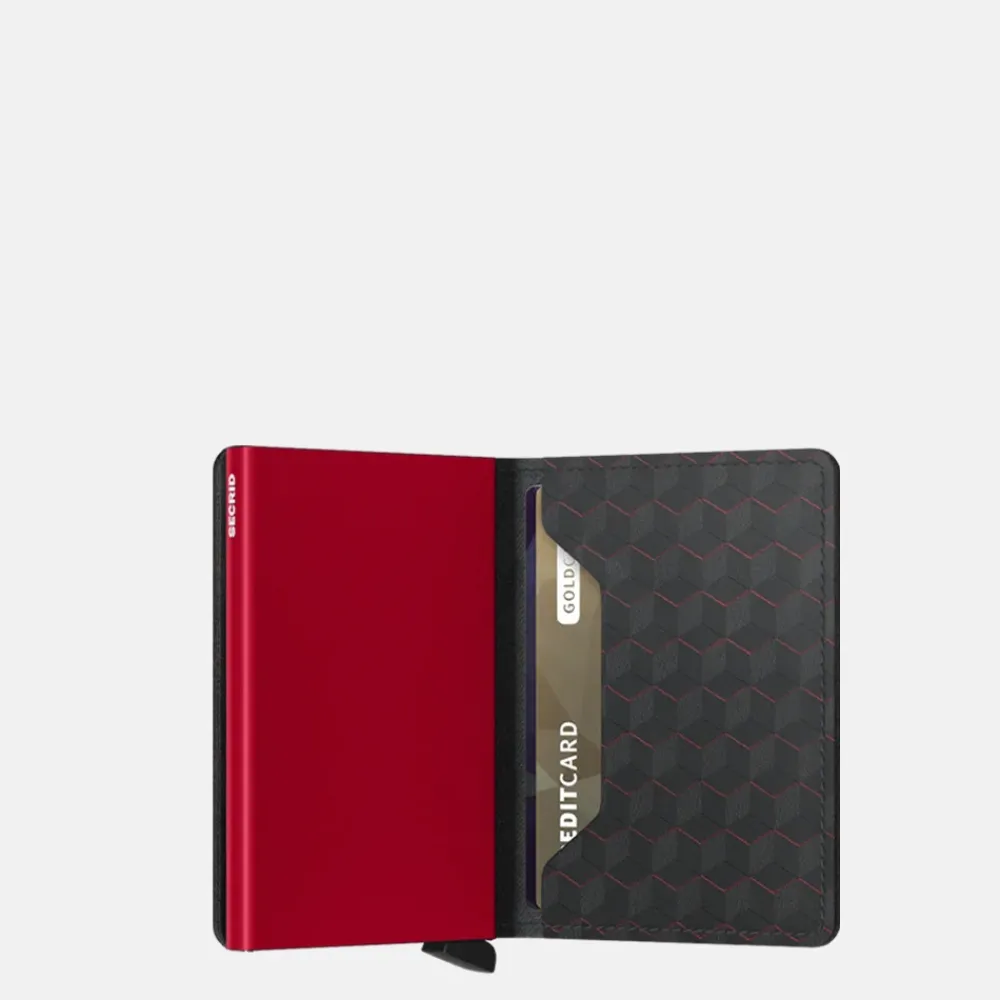 Pasjeshouders | Heren Portemonnees^Secrid Slimwallet pasjeshouder optical black-red