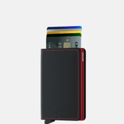 Pasjeshouders | Heren Portemonnees^Secrid Slimwallet pasjeshouder matte black red