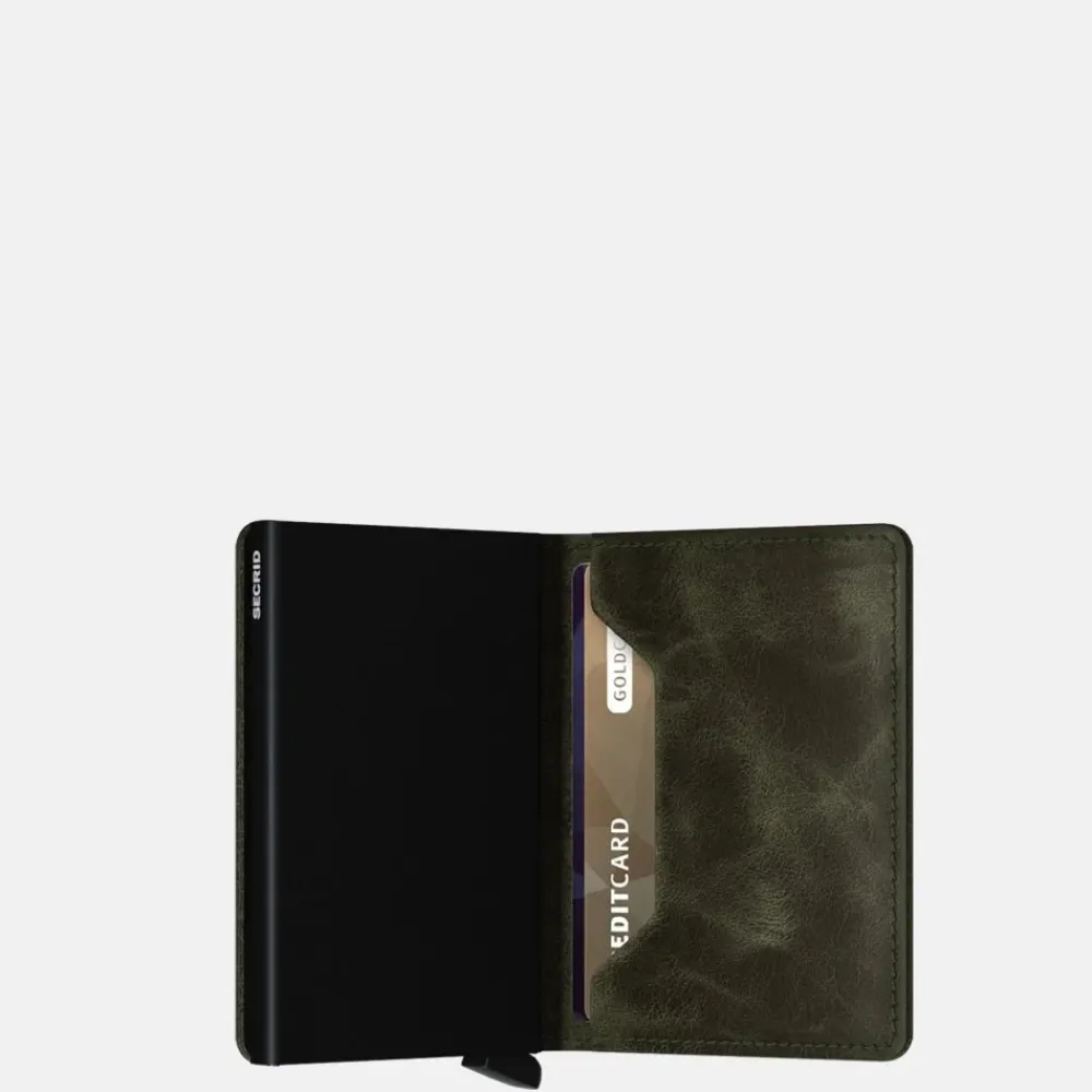 Pasjeshouders | Heren Portemonnees^Secrid Slimwallet pasjeshouder olive black