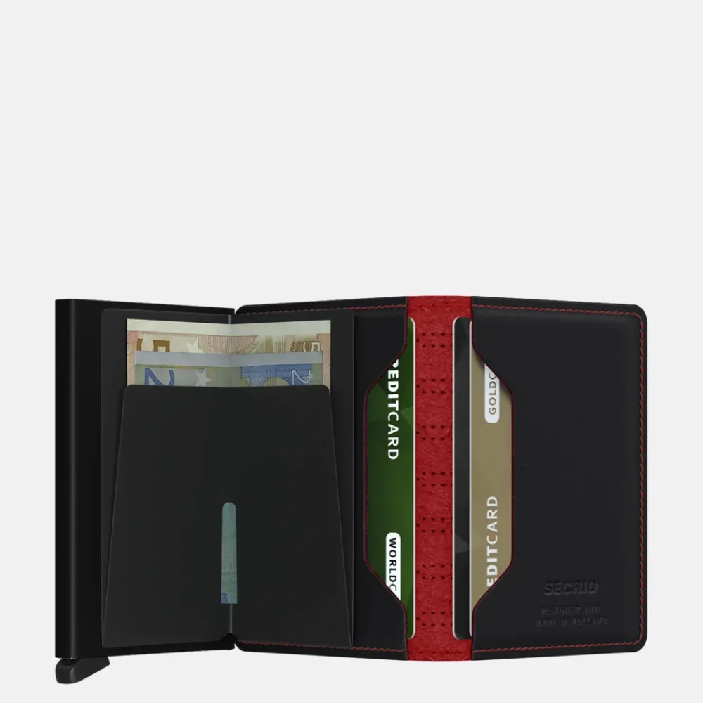 Pasjeshouders | Heren Portemonnees^Secrid Slimwallet pasjeshouder fuel black-red