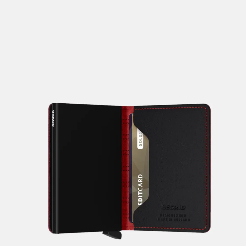Pasjeshouders | Heren Portemonnees^Secrid Slimwallet pasjeshouder fuel black-red