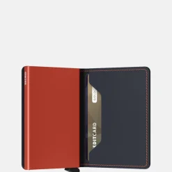 Pasjeshouders | Heren Portemonnees^Secrid Slimwallet pasjeshouder matte night blue orange
