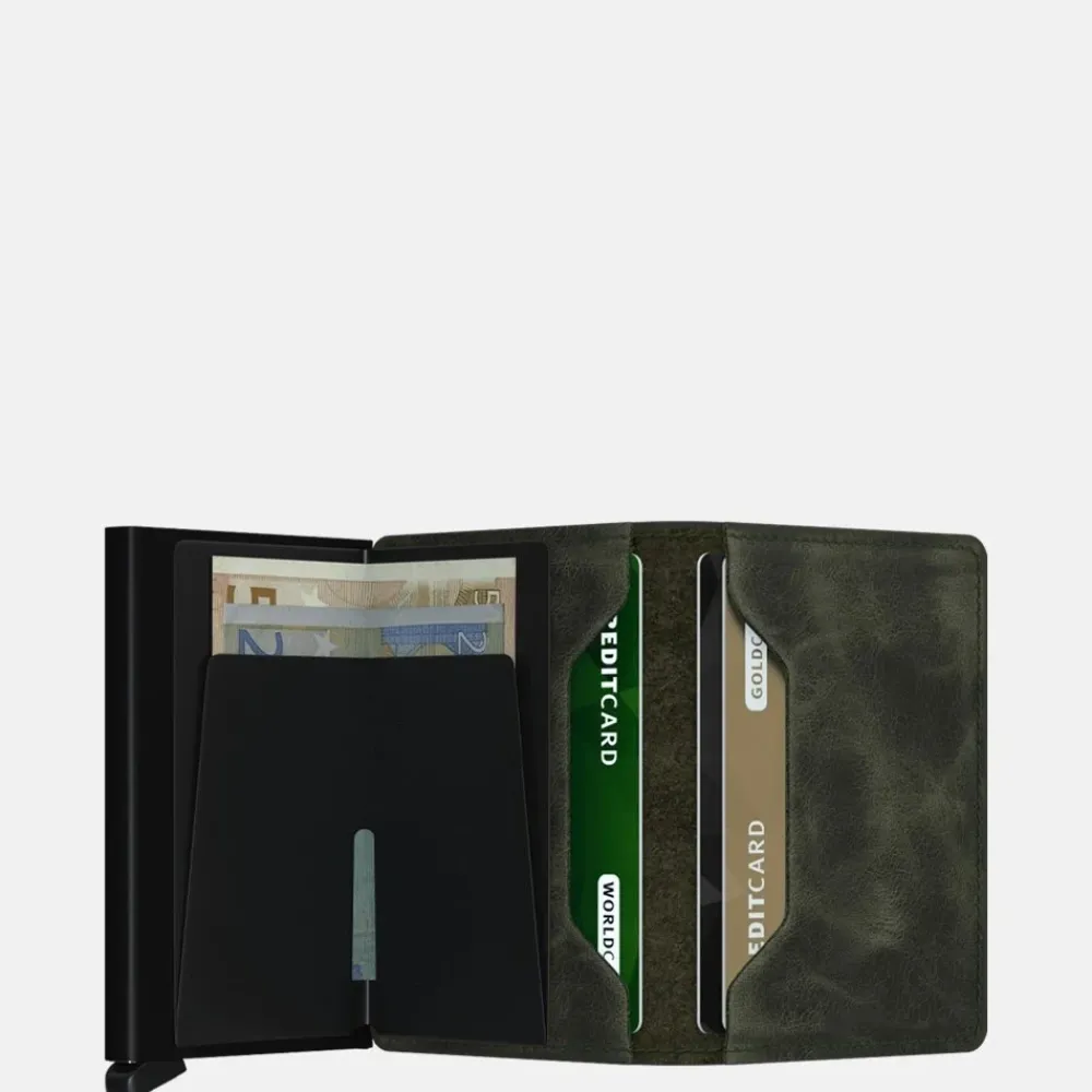 Pasjeshouders | Heren Portemonnees^Secrid Slimwallet pasjeshouder olive black